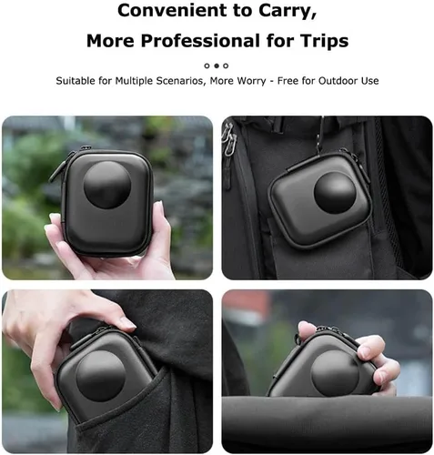 Vista 4 de Funda rígida compatible con cámara de acción DJI Osmo 360, carcasa de poliuretano impermeable, ajuste personalizado, a prueba de golpes y arañazos