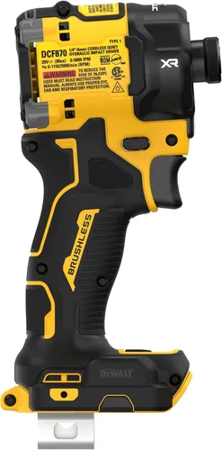 Vista 2 de DEWALT Destornillador de impacto hidráulico de 20 V MAX de 1/4 pulgadas, silencioso, sin escobillas, inalámbrico XR Extreme Runtime, anillo de halo