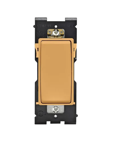 Vista 13 de Interruptor Leviton Renu para aplicaciones de 3 vías, 15A-120/277VAC, RE153-CA, Café Latte