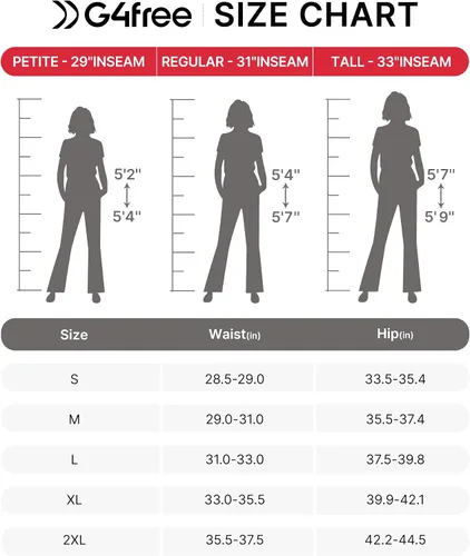 Vista 4 de G4Free Leggings acampanados con forro polar para mujer, cintura alta, pantalones térmicos de yoga con bolsillos de 293133 pulgadas