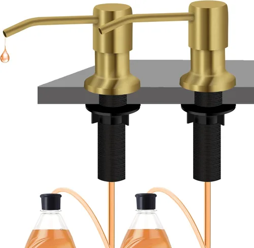 Vista 10 de Dispensador de jabón para fregadero, dispensador de jabón para fregadero Kichen, kit de tubo de extensión de 47 pulgadas, bomba dispensadora
