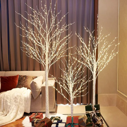 Vista 15 de Lighted Birch Twig Tree with Fairy Lights 3FT 154L LED Decorative Lights
