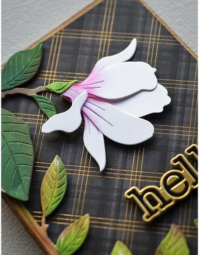 Vista 4 de Lily Dies - Troqueles para hacer tarjetas, flores de lirio y hojas de metal, troqueles para manualidades, manualidades, manualidades, álbumes