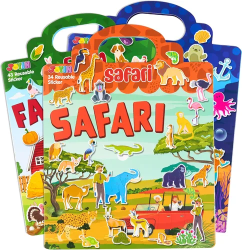 Vista 10 de JOYIN Libro de calcomanías reutilizable de animales de granja para niños pequeños, libro de calcomanías 3D para niños de 3, 4, 5 años, elementos
