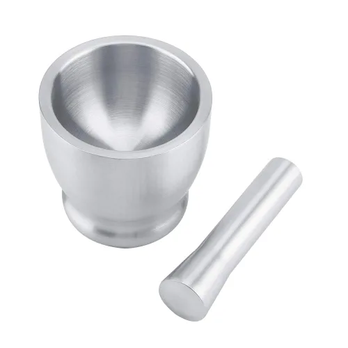 Vista 3 de Molinillo de ajo de proceso mate práctico duradero, juego de mortero de moda, semillas de sésamo para triturar y moler hierbas de ajo, especias