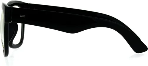 Vista 4 de PASTL Negro De Gran Tamaño Gafas Cuadradas Grueso Cuerno Borde Claro Lente Marco