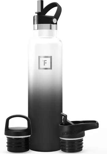 Vista 53 de IRON °FLASK Botella de agua de boca estrecha de 24 onzas con boquilla Aurora
