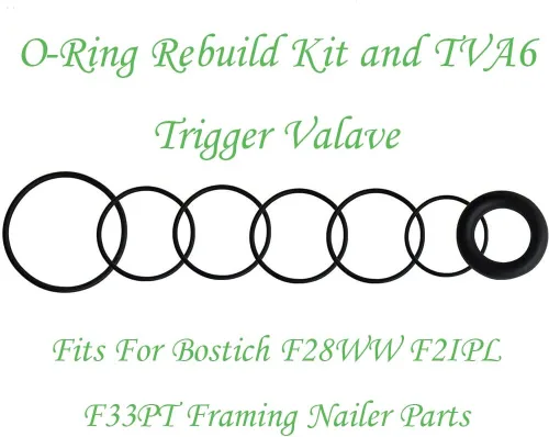 Vista 4 de Kit completo de reparación de clavadoras para los modelos Bostitch F28WW, F21PL y F33PT: Incluye kit de reconstrucción de juntas tóricas y válvula