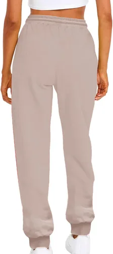 Vista 3 de Pantalones deportivos de forro polar para mujer, holgados, casuales, de cintura alta, para entrenamiento, atléticos, con parte inferior de cincha