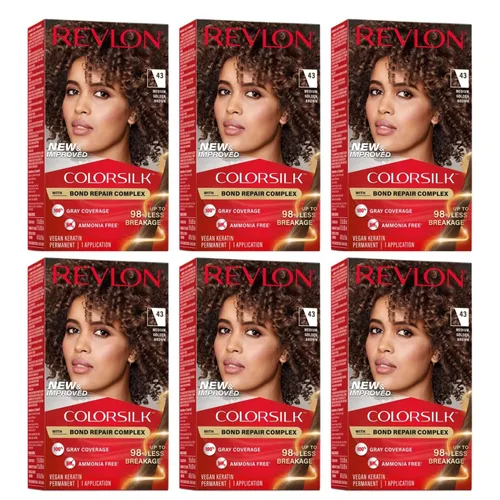 Vista 42 de Revlon ColorSilk Beautiful Color 41 marrón medio 1 ea (paquete de 5)