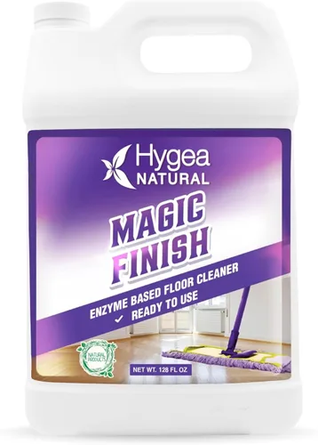 Vista 8 de Hygea Natural Magic Finish - Limpiador de suelos a base de enzimas sin químicos, sin enjuague, fórmula biodegradable, elimina la acumulación