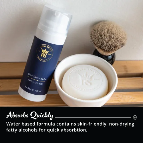 Vista 4 de Royal Shave Loción para después del afeitado para hombres, hidratante para después del afeitado y bálsamo refrescante para aliviar quemaduras por