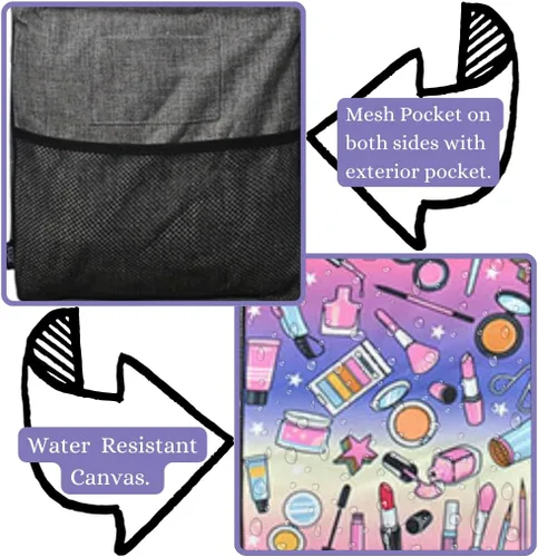 Vista 448 de NGIL Bolsa de comestibles reutilizable extra grande plegable de gran tamaño para comestibles, almacenamiento, picnic, playa, Estampado