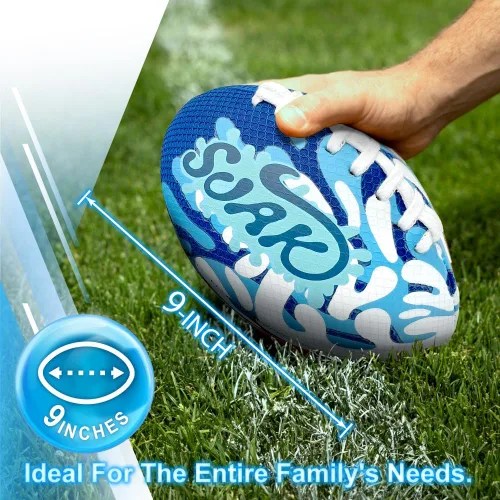 Vista 5 de SOAK Fútbol acuático de 9 pulgadas, pelota de espuma impermeable para juegos de piscina, playa y lago, niños y adultos, juguete familiar al aire