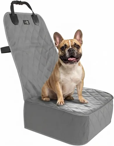 Vista 9 de Active Pets - Funda para asiento de coche para perros, protector impermeable para asiento delantero para SUV, camión y sedán, sistema de seguridad