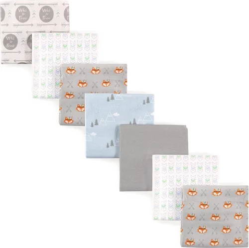 Vista 28 de Luvable Friends Mantas unisex de franela de algodón para bebé, paquete de 84 ABC, talla única