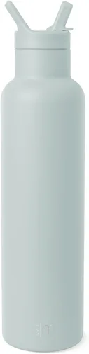 Vista 2 de Simple Modern Botella de agua con pajilla, perfil delgado, 24 onzas, verde