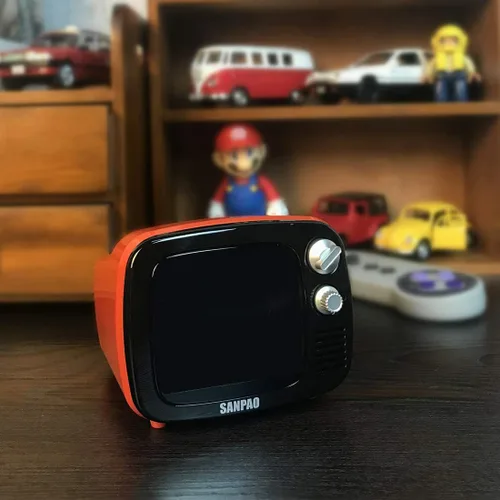 Vista 4 de Mini Retro TV Handheld 3.5-Inch Video Game Console Watch TV Built-in Android 7.1 System WiFi Version (1 of SFC Wireless Gamepad)