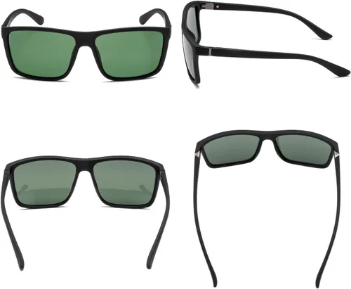 Vista 3 de Gafas de sol polarizadas deportivas para hombre, gafas de marco cuadrado NP1007
