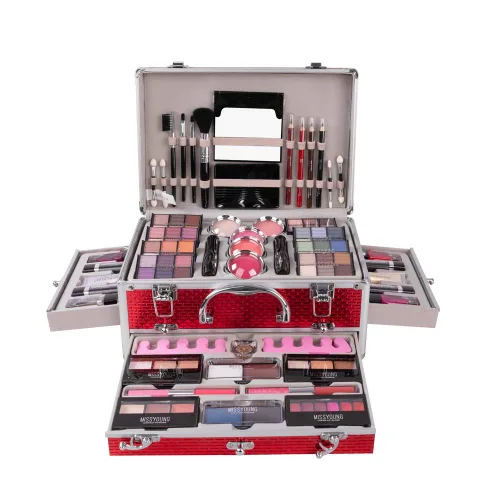 Vista 12 de Joyeee Juego de regalo de maquillaje todo en uno, kit completo para mujer, kit completo con bolsa de maquillaje, corrector, lápiz labial, rubor
