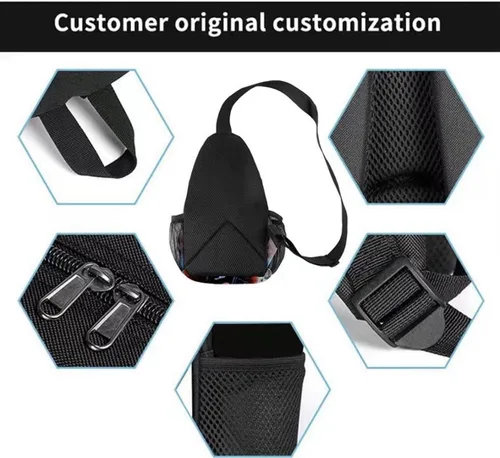 Vista 3 de Murder Drones - Bolsa de mensajero, bolsa de cintura cruzada con una correa para hombres y mujeres