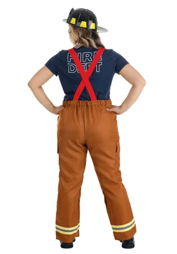 Vista 4 de Disfraz para mujer Capitán Fuego Multicolor