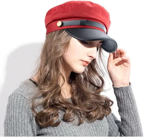 Vista 3 de Gorra clásica para mujer con diseño de capitán de yate para mujer (S-M)