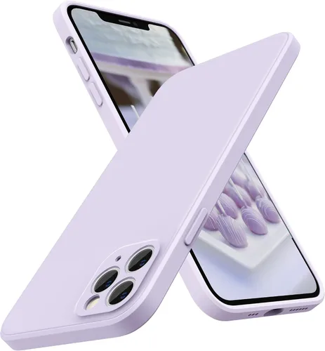 Vista 17 de SURPHY Funda diseñada para iPhone 11 Pro con protección de cámara, bordes rectos de silicona líquida para iPhone 11 Pro de 5.8 pulgadas, color negro