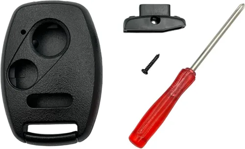 Vista 4 de Carcasa de repuesto para llavero Honda Accord Crosstour Civic Odyssey Fit CR-V CR-Z, funda para llavero con destornillador (negro)