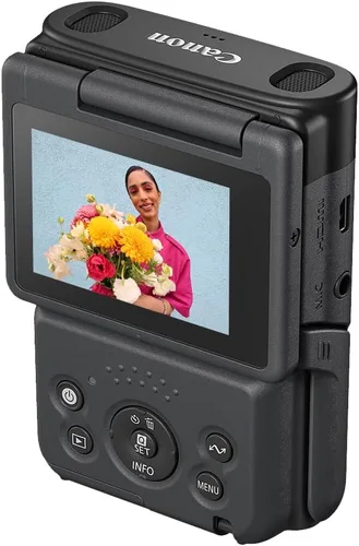 Vista 9 de Canon PowerShot V10 Cámara compacta para vlogging, sensor CMOS de 1 pulgada, transmisión de video 4K, lente de zoom de ángulo ancho integrado, LCD