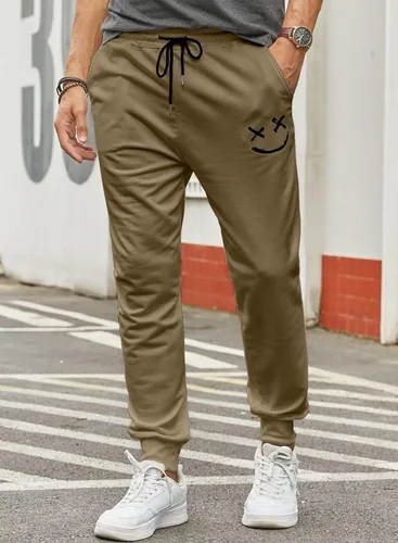 Vista 4 de Dokotoo Men Pantalones deportivos para hombre, ligeros, de algodón, con cordón en la cintura, pantalones de entrenamiento con bolsillos