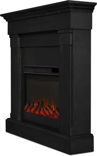 Vista 6 de Real Flame Crawford - Chimenea eléctrica delgada para interiores de 48 pulgadas con repisa para sala de estar o dormitorio, inserto de chimenea