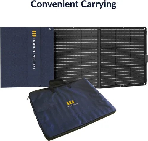 Vista 5 de Mango Power Panel solar de movimiento solar de 200 W/36 V, IP67 impermeable y plegable cargador solar con salida MC- 4 para RV, campamento, apagón