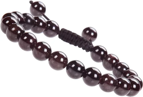 Vista 25 de MASSIVE BEADS - Pulseras ajustables unisex de cuentas de cristal de piedras preciosas con poder curativo natural, de macramé Piedras de 7 chakras