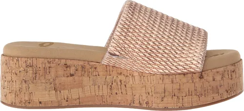 Vista 6 de Sam Edelman Womens Wendi Metallic Cork Wedge Sandals