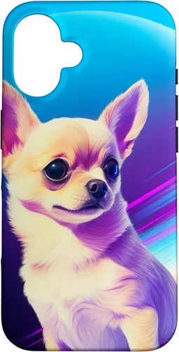 Vista 32 de Chihuahua Dog Retro Rainbow para Chihuahua Dog Lovers Case para iPhone 17
