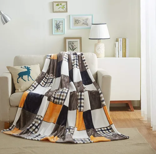 Vista 8 de Tache Farmhouse - Manta de felpa decorativa de doble cara para cama.