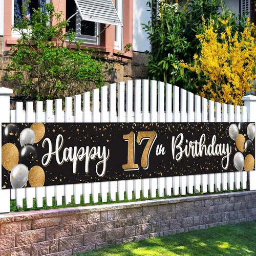 Vista 16 de Decoración de feliz cumpleaños número 100, globo negro y dorado número 100, cartel grande de telón de fondo de cumpleaños, decoración de fiesta