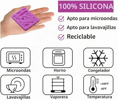 Vista 3 de Moldes de silicona de chocolate para maquillaje, molde de fondant de lápiz labial para hornear decoración de pastel de cumpleaños de niña
