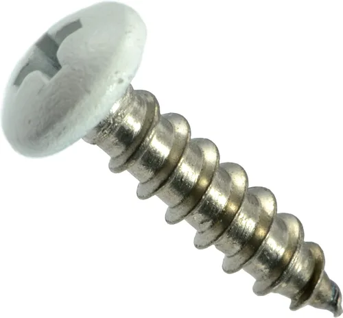 Vista 16 de Hard-to-Find Fastener Tornillos de chapa blanca Phillips Pan de 8 pulgadas x 1 pulgada