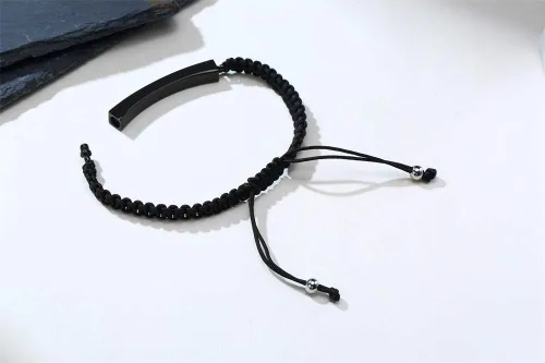 Vista 52 de Pulsera de urna personalizada para cenizas, recuerdos de joyería de cremación para mujeres y hombres, pulsera ajustable de cuerda tejida hecha a