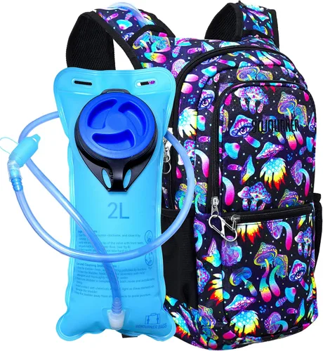 Vista 14 de SoJourner Bags, Rave Hydration Pack - Bolsa de agua de 2L incluida, para festivales, raves, senderismo, ciclismo, fiestas, escalada, carrera y más
