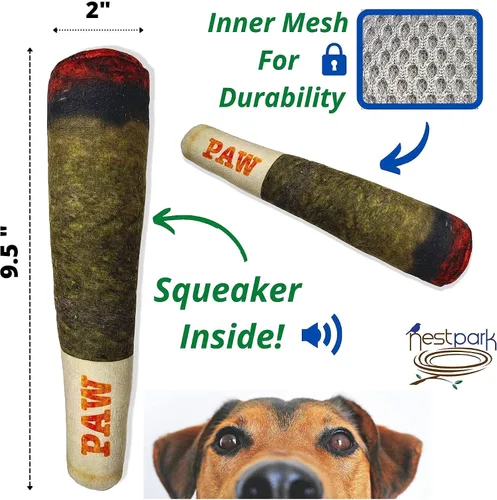 Vista 5 de Nestpark Doggy Doobie - Juguetes divertidos para perros, juguetes chirriantes de felpa para medianos, pequeños y grandes, relleno fresco