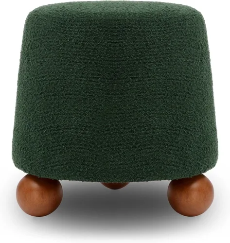 Vista 7 de Tov Furniture Taburete tapizado Jaine (marrón chocolate)