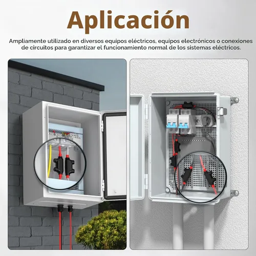 Vista 6 de Joinfworld Conector de empalme en línea aislado calibre 2/0-6, conectores de alambre de aluminio a cobre, conectores de alambre de aluminio