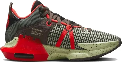 Vista 2 de Nike Zapatillas de baloncesto Lebron Witness 7 para hombre en negrocarmesí brillantecocodriloapenas Volt, NegroCarmesí brillanteCaimánApenas Voltio