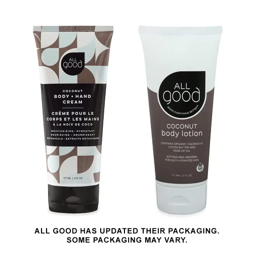 Vista 2 de All Good Loción para manos y cuerpo, loción orgánica hidratante para piel seca, manos y cuerpo, aceites esenciales, caléndula, manteca de cacao