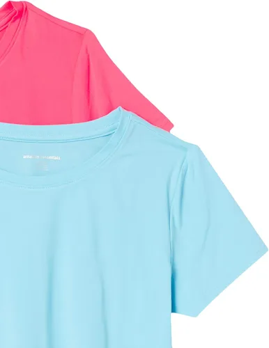 Vista 88 de Amazon Essentials Camiseta de manga corta con cuello redondo para mujer, de secado rápido, para entrenamiento, gimnasio, paquete múltiple