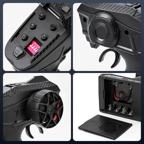 Vista 3 de Hosim DUMBORC X5P 5CH RC remoto y receptor con giroscopio para tanque