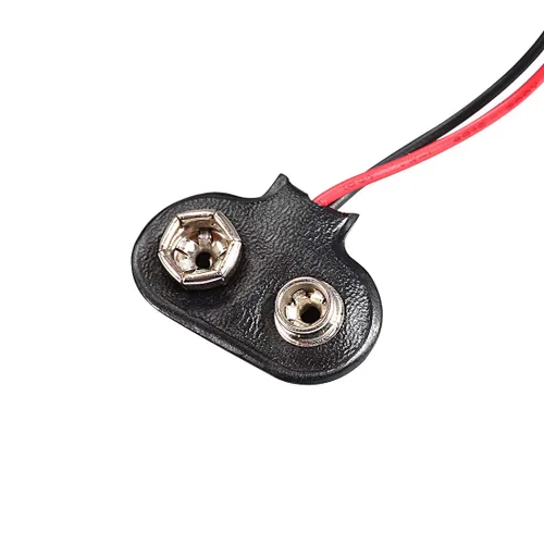 Vista 3 de uxcell A11030700ux0045 2 piezas 0.083x0.217 in macho DC conector de alimentación a botón de batería de 9 V Cable conector (paquete de 2)